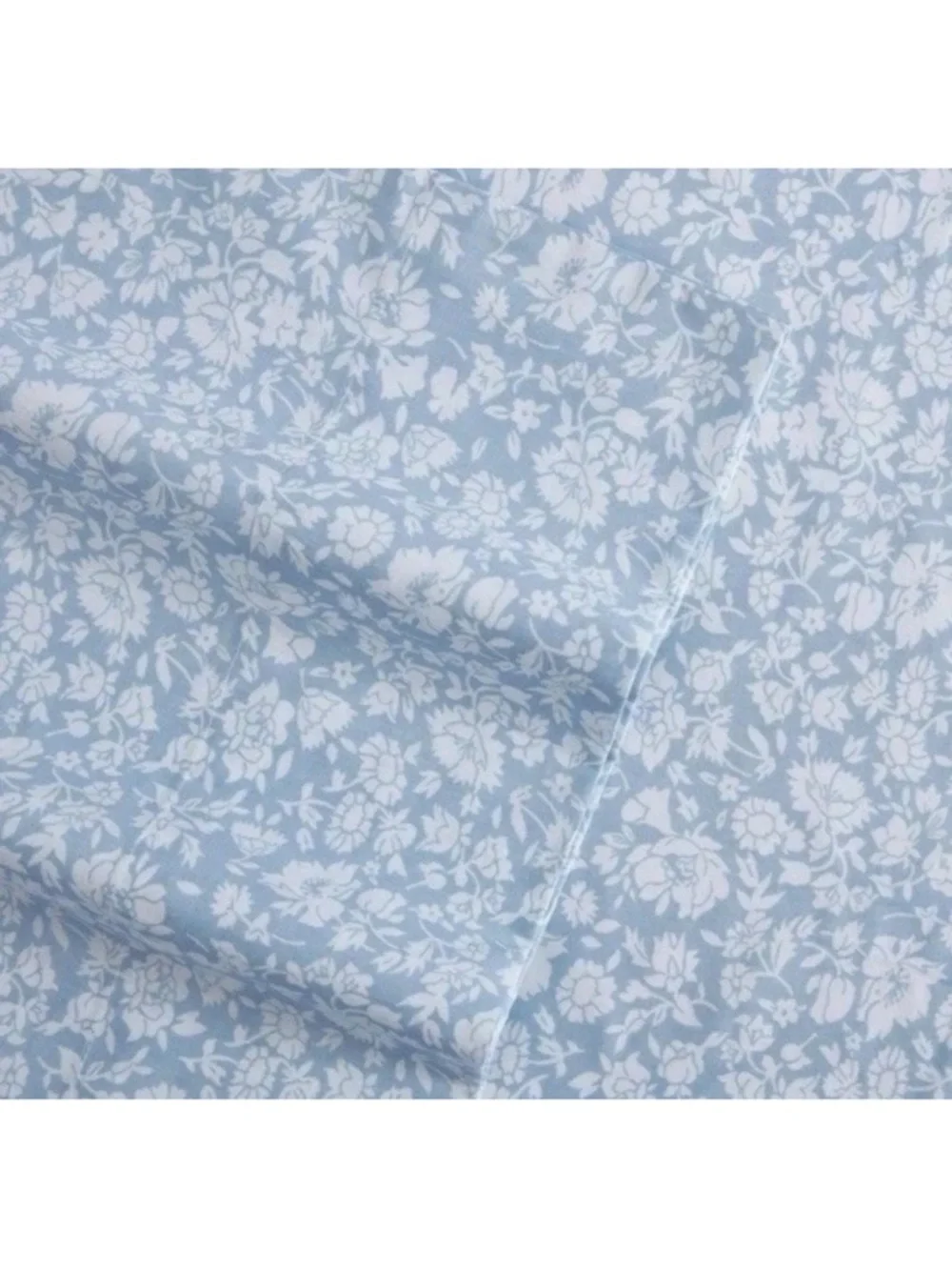 Laura Ashley ~ QUEEN ~ Heirloom Ditzy Blue Floral ~ 4 Pc. Sheet Set 100% Cotton